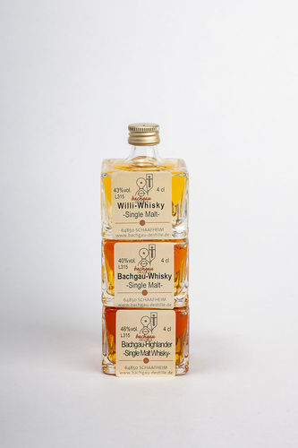 "Bachgau-Whisky" Tasting-Set 3er - ohne "SMOKE-Whisky"