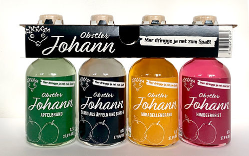 "Obstler Johann"-Set 4mal 0,2 Liter